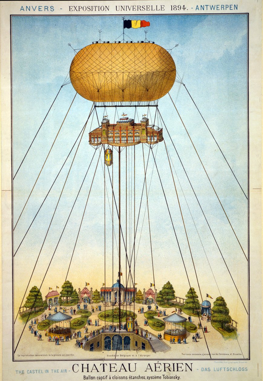 Chateau Aéreo, Exposição Universal, 1894 de Belgian School