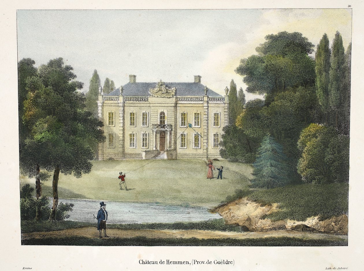 Castelo de Hemmen, c.1895 (photochrom) de Belgian School