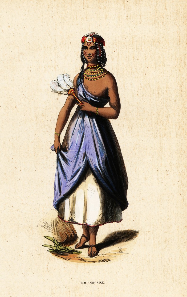 Mulher Kanuri Islâmica de Borno, Nigéria de Belgian School