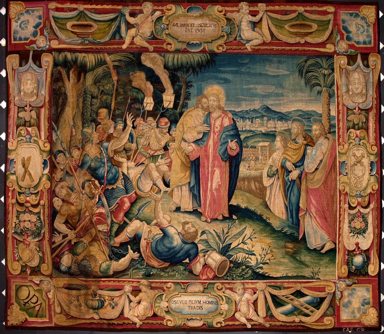 O beijo de Judas. Tapeçaria fabricada nas manufacturas de Bruxelas. Século XVI Genes, Musei di Strada Nuova de Belgian School