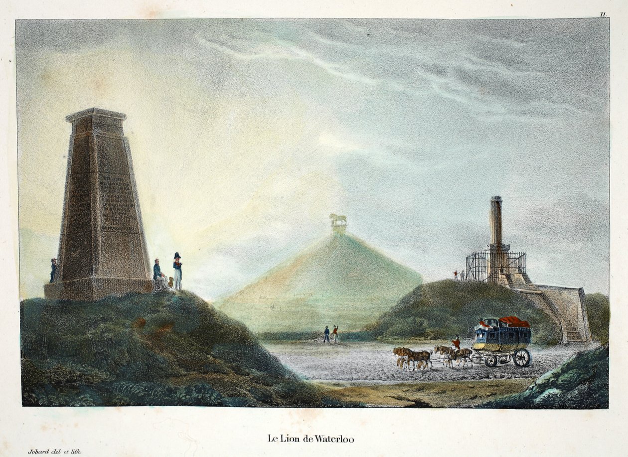 O leão de Waterloo, c.1895 (photochrom) de Belgian School