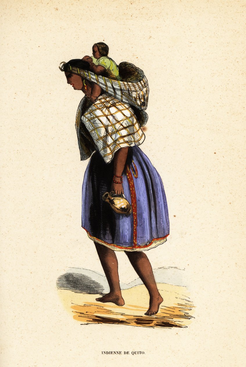 Mulher indígena americana de Quito, Equador de Belgian School