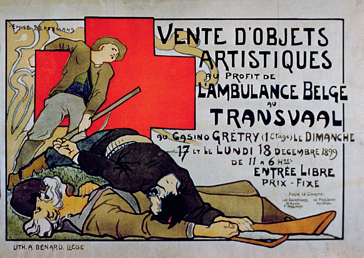 Venda de Objetos de Arte em Auxílio à Ambulância Belga no Transvaal de Belgian School