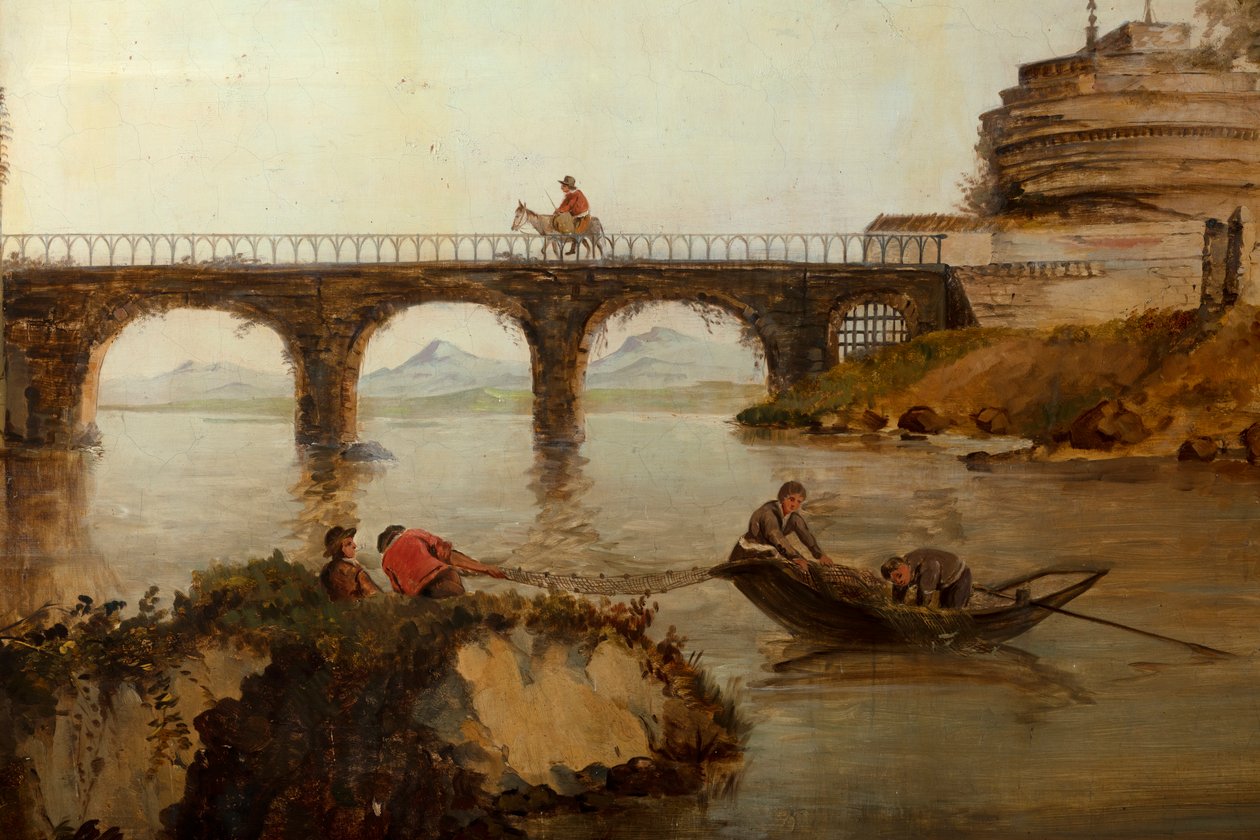 Segunda sala nos fundos, sala de reuniões, murais com cenas rurais em estilo clássico, provavelmente de cerca de 1810, cena 2 de Belgian School