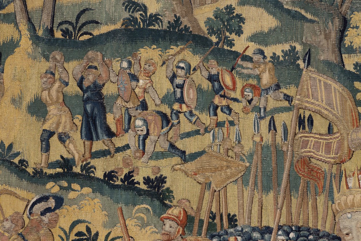 História de Cyrus II O Grande, c.1590 (tapeçaria) de Belgian School