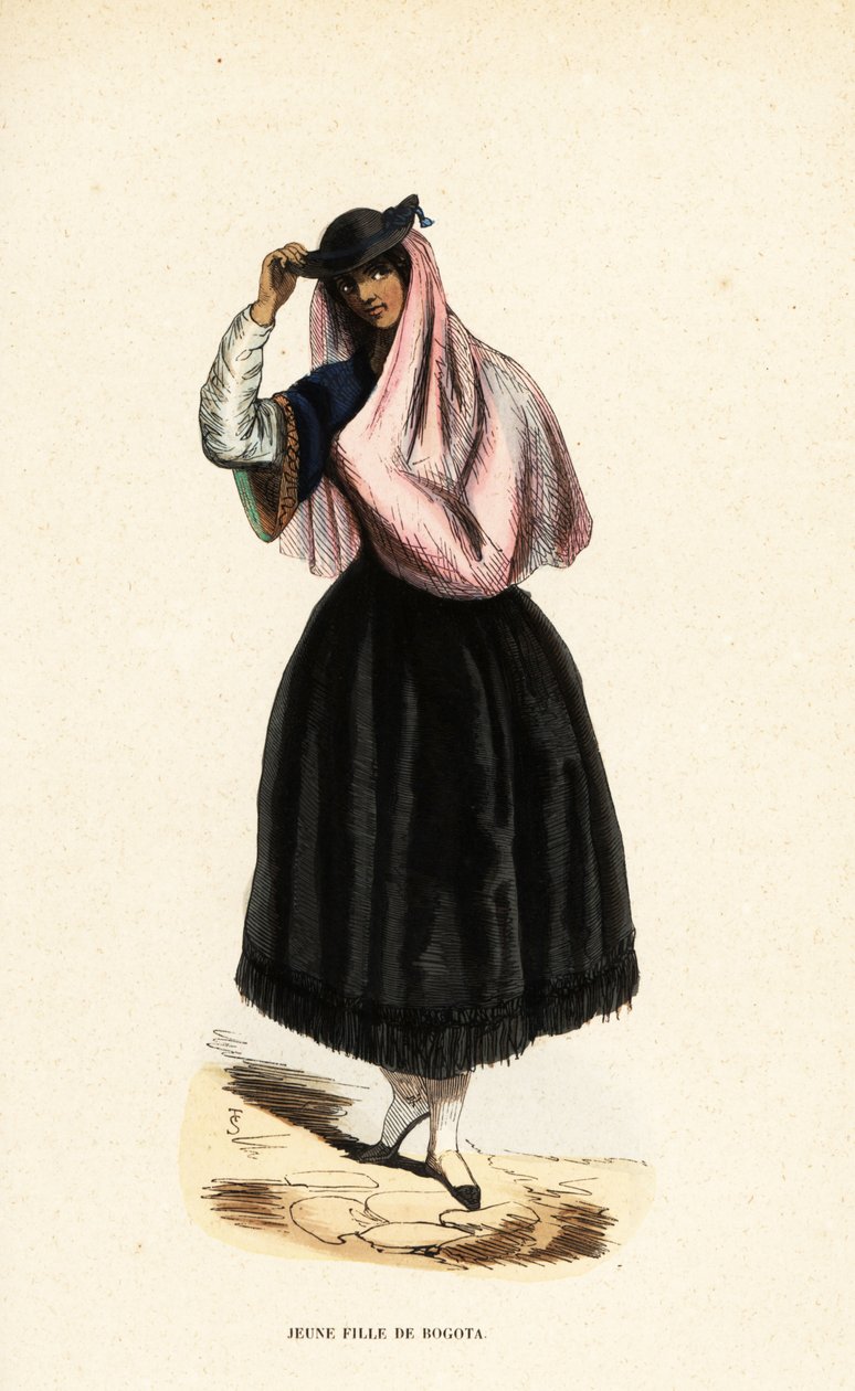Jovem mulher de Bogotá, Colômbia de Belgian School
