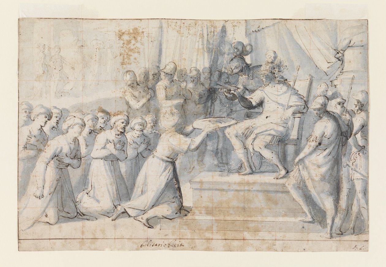 Embaixador turco apresentando presente para Don Giovanni da Áustria de Belisario Corenzio
