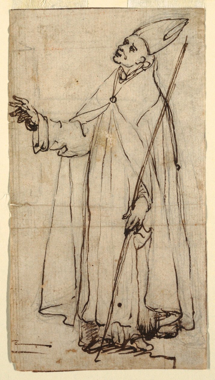 Desenho, Bispo em pé, ca. 1620 de Belisario Corenzio