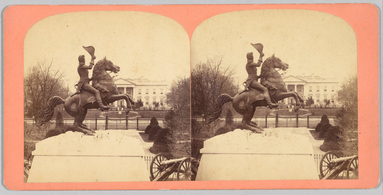 A estátua equestre colossal de bronze do general Andrew Jackson de Bell and Brother