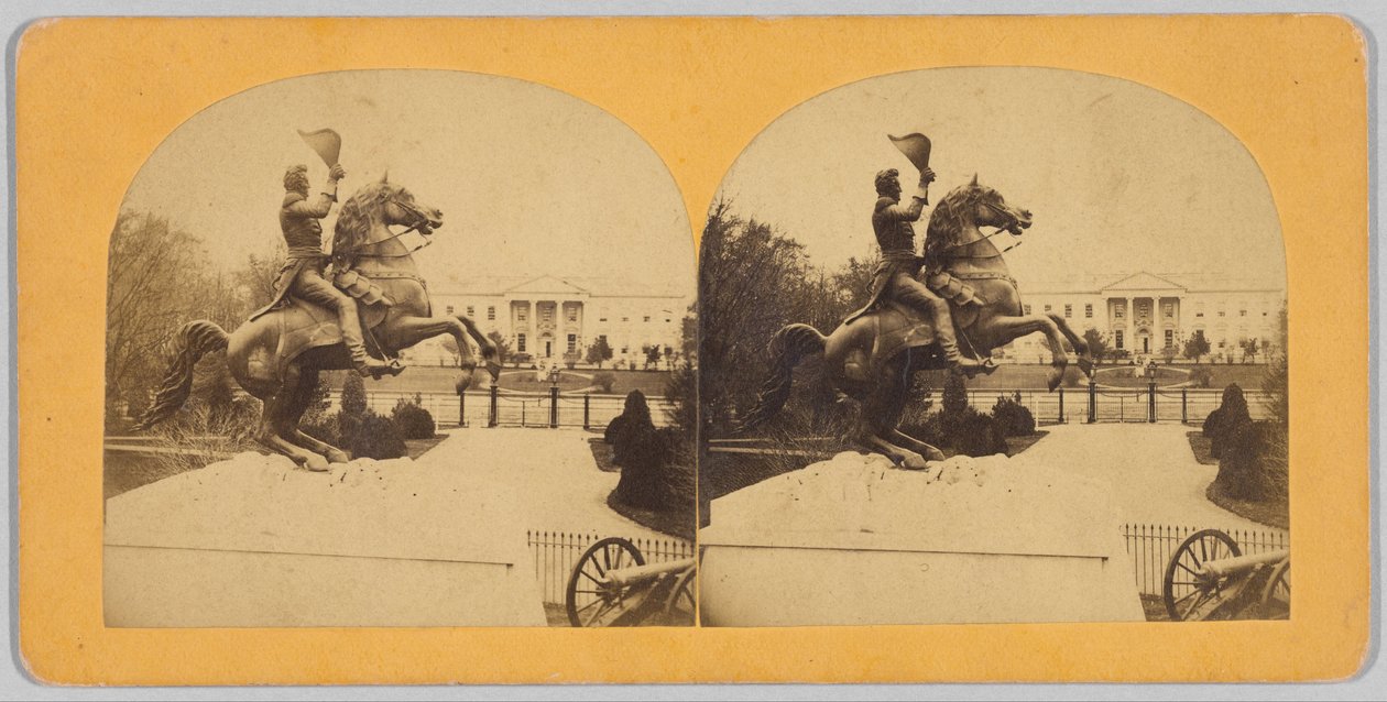A estátua equestre colossal de bronze do general Andrew Jackson de Bell and Brother