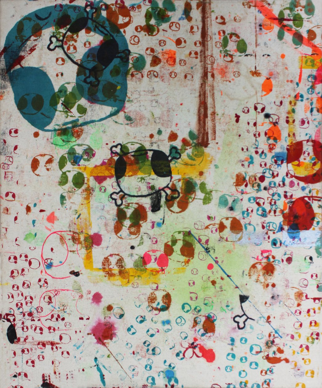 Story Telling, 2007 (impressão de tela em tela crua) de Bella Larsson