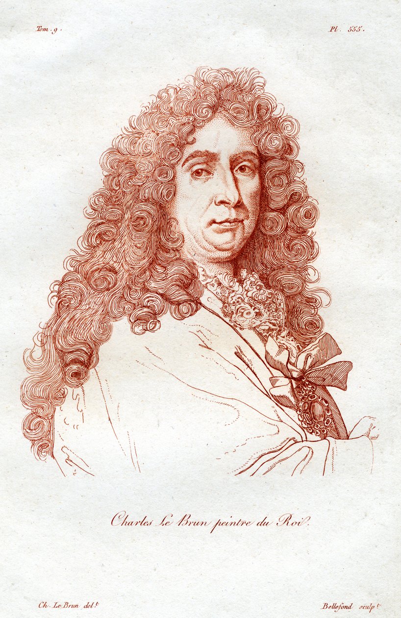 Charles le Brun, pintor da era barroca francesa, século XIX. de Bellefond