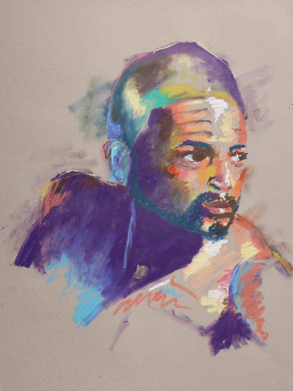 Estudo de cor 11, 2023 (pastel sobre papel) de Ben Benet