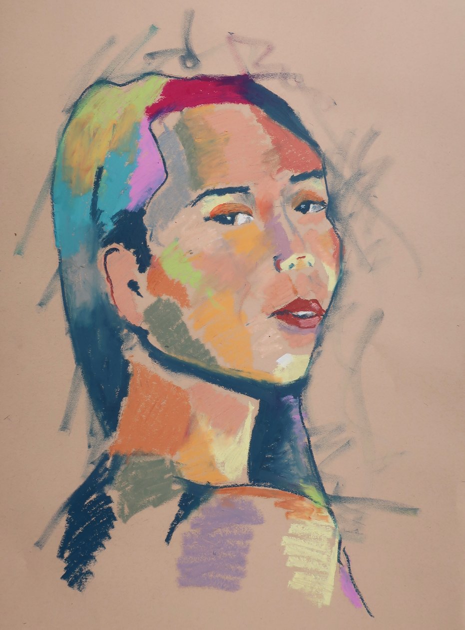 Estudo de cor 14, 2023 (pastel sobre papel) de Ben Benet