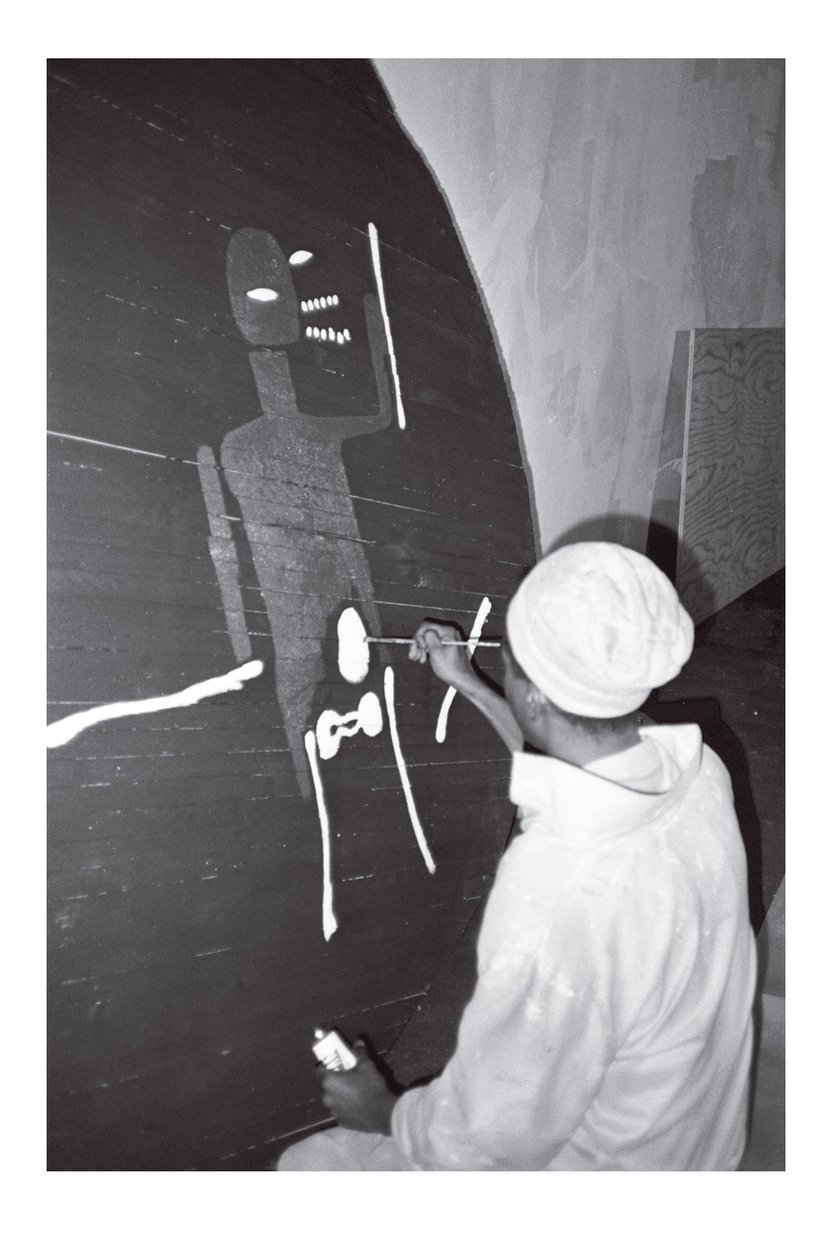 Pintura de Jean-Michel Basquiat "Record", Area, Nova Iorque de Ben Buchanan