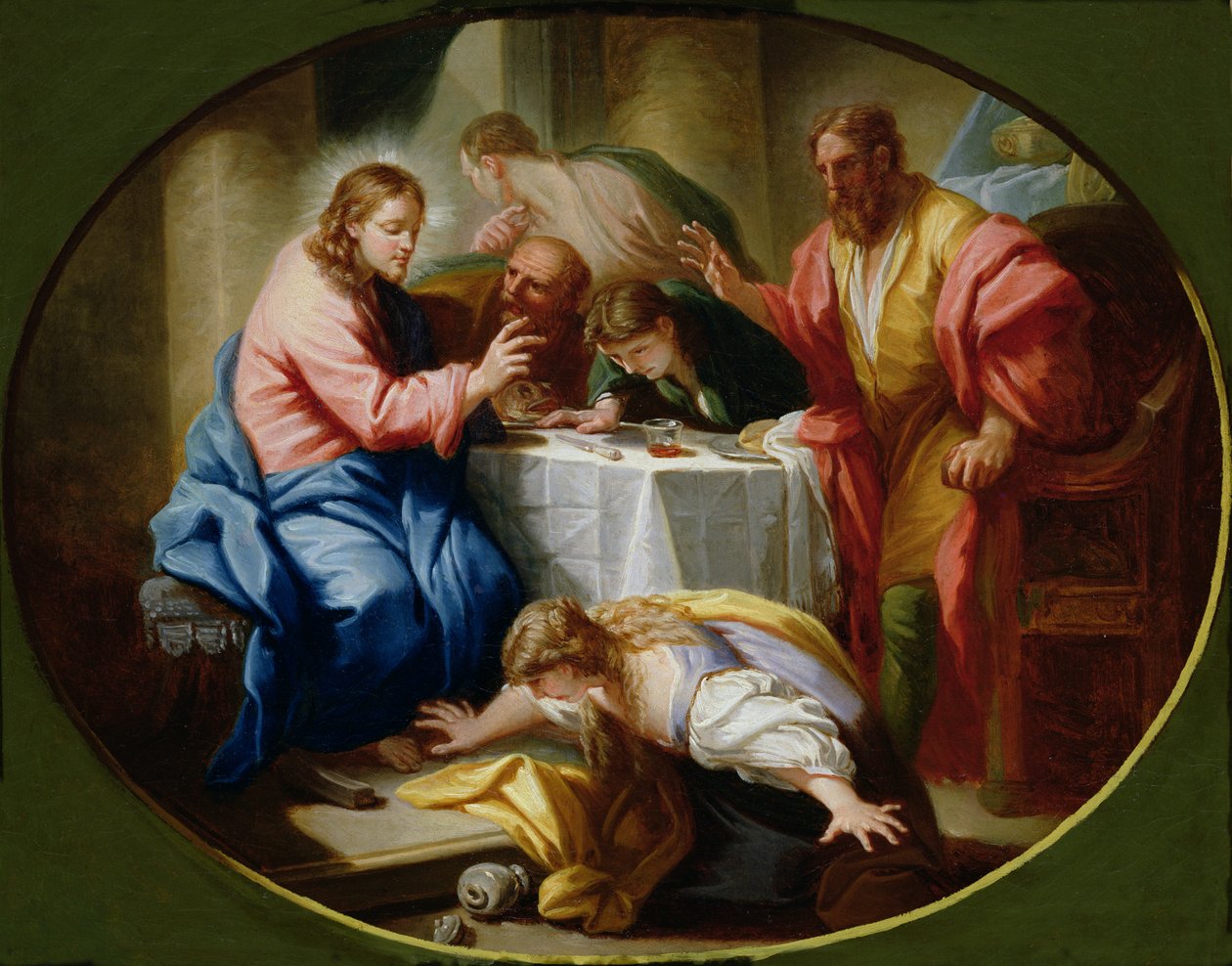 Cristo e Maria Madalena no banquete de Simão, o fariseu de Benedetto Luti