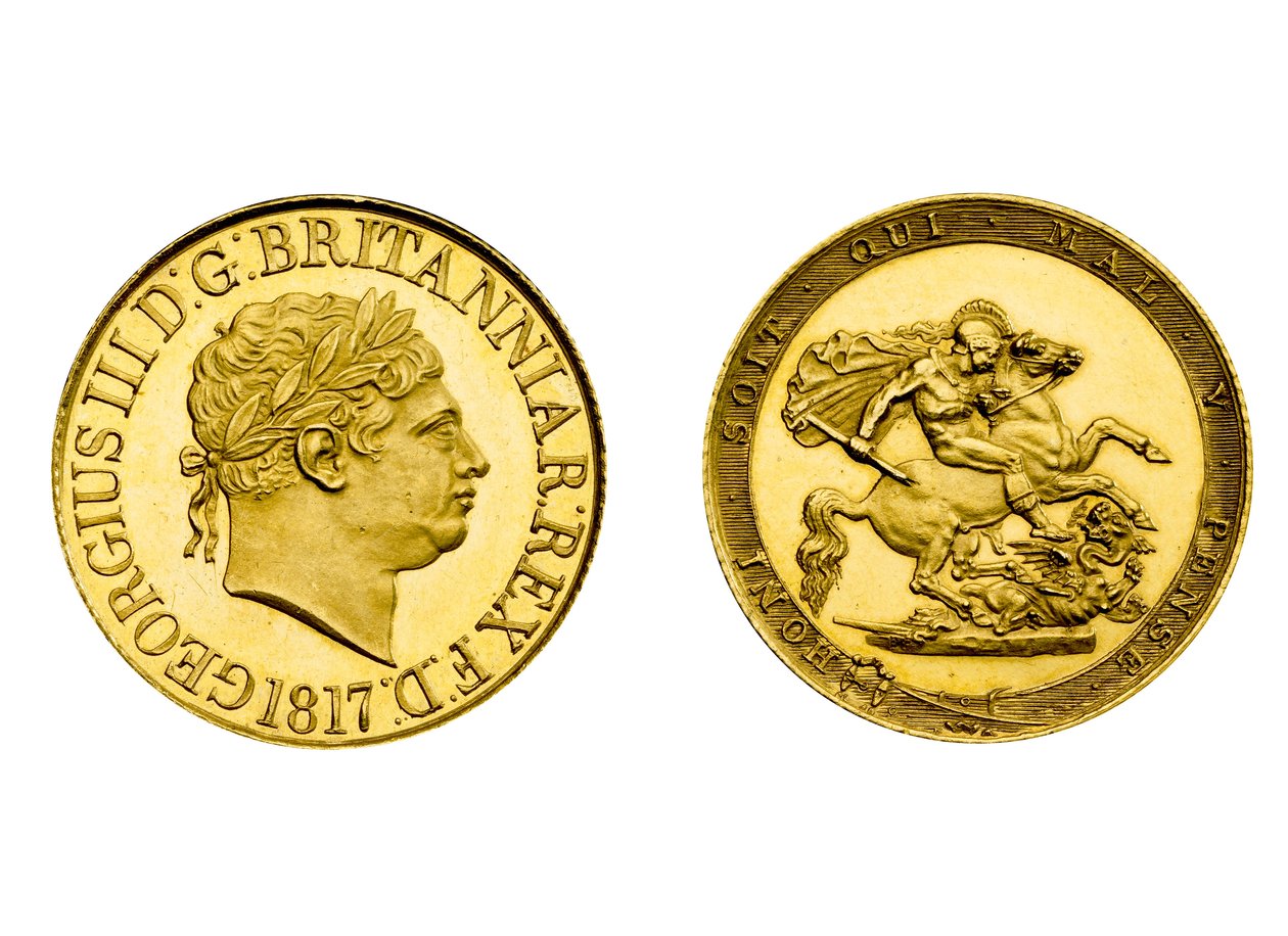 Soberano, 1817 (ouro) de Benedetto Pistrucci