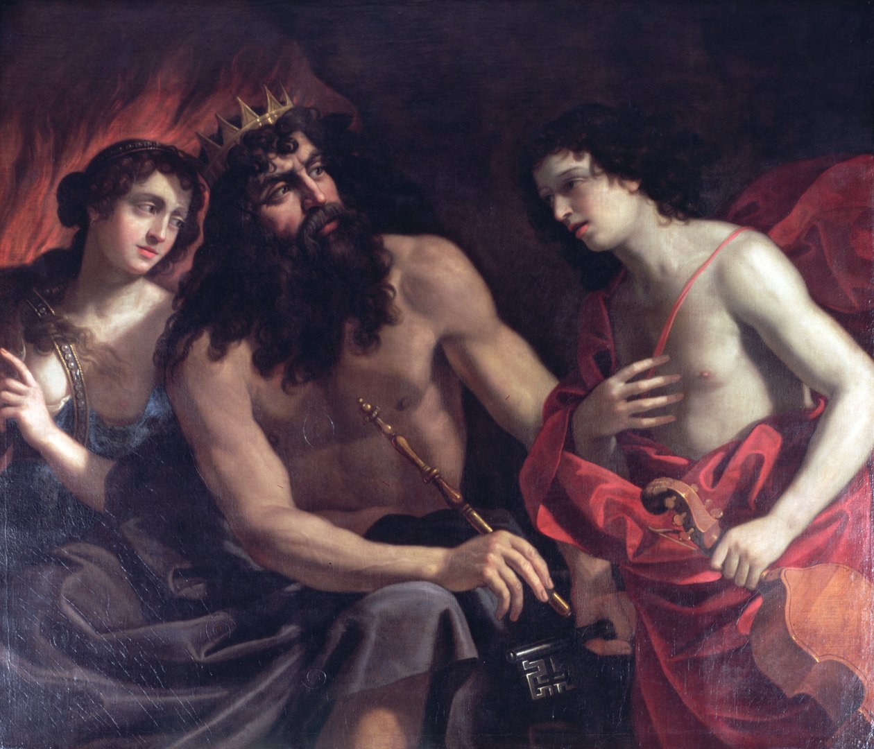 Plutão, Orfeu e Eurídice de Benedetto the Elder Gennari