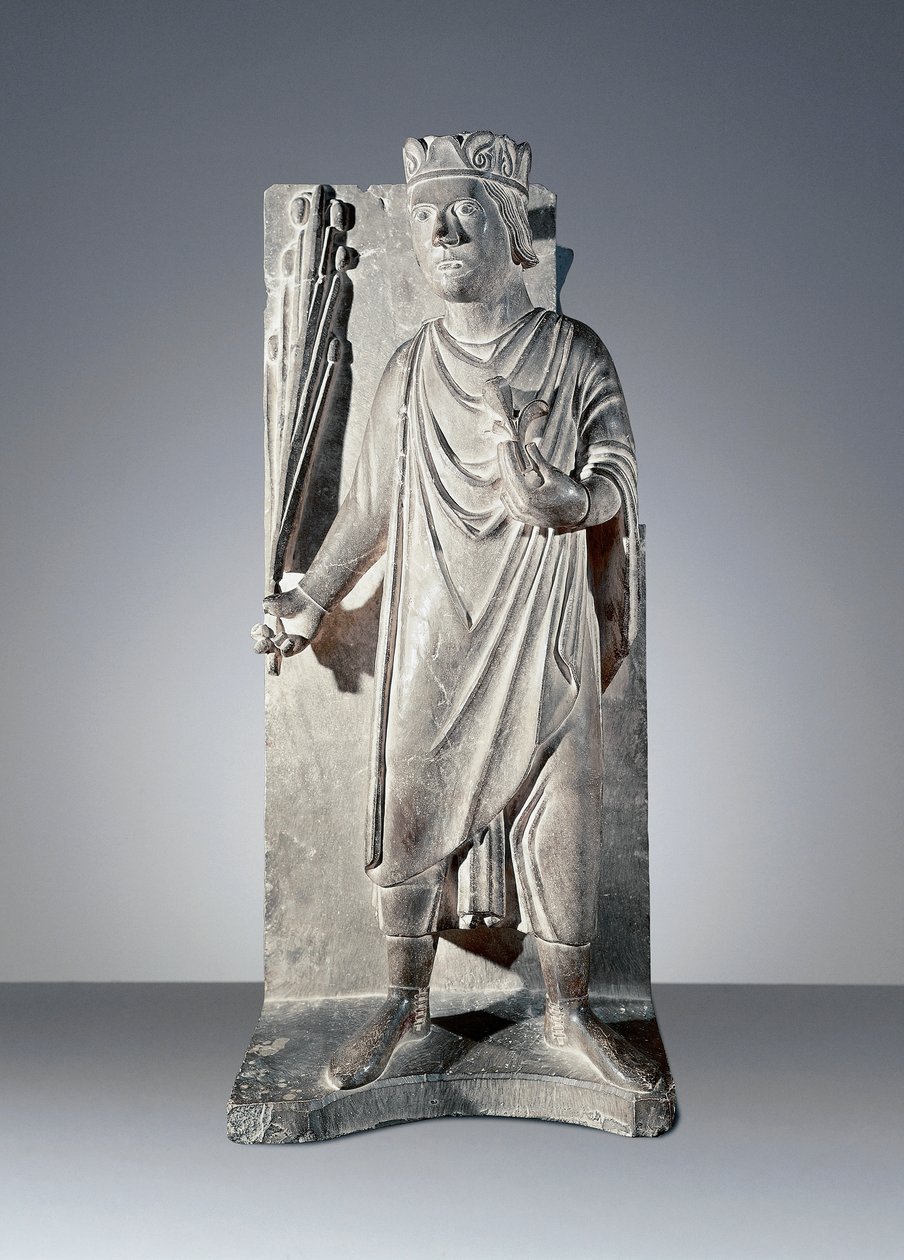 Abril, estátua do Ciclo dos Meses, Baptistério de Parma de Benedetto Antelami
