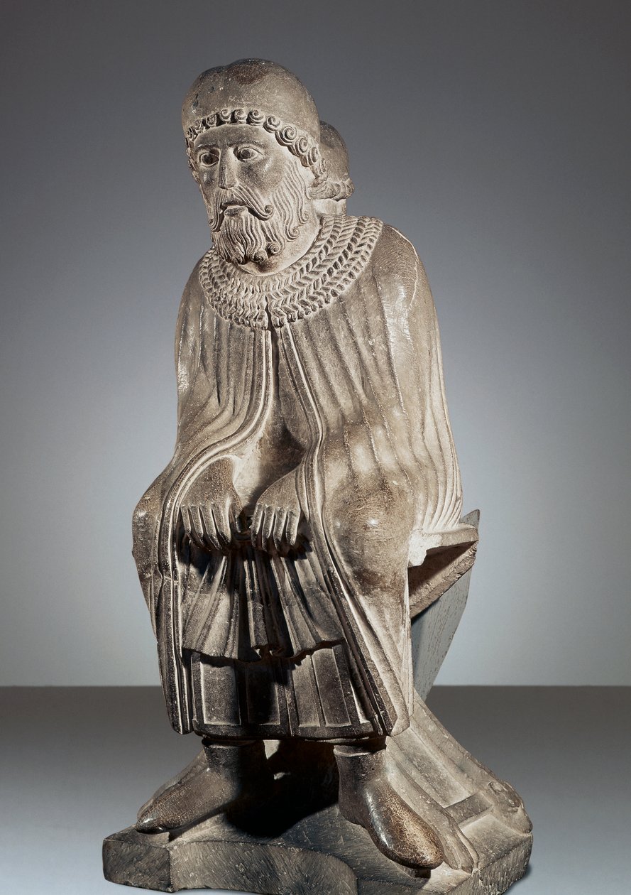 Janeiro, estátua do Ciclo dos Meses, Baptistério de Parma de Benedetto Antelami