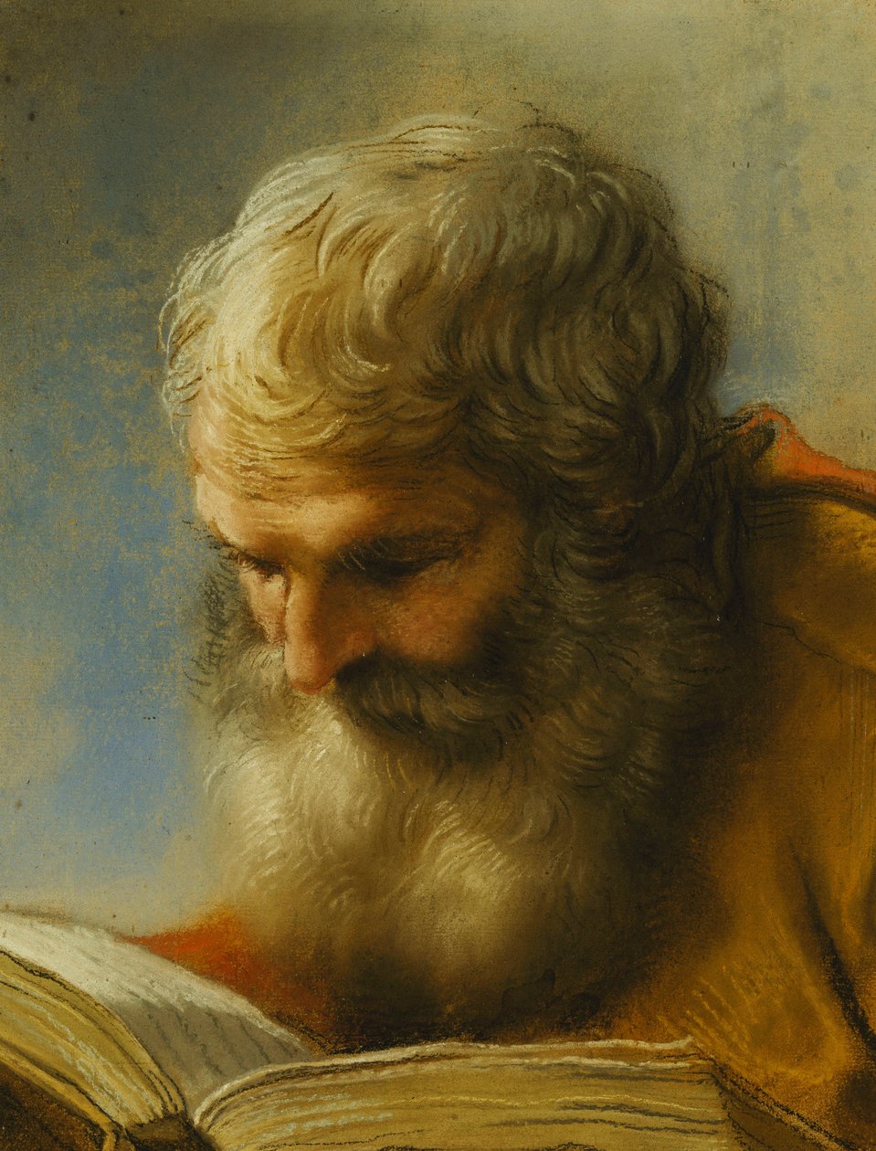 Uma leitura apóstolo barbudo, 1712 de Benedetto Luti