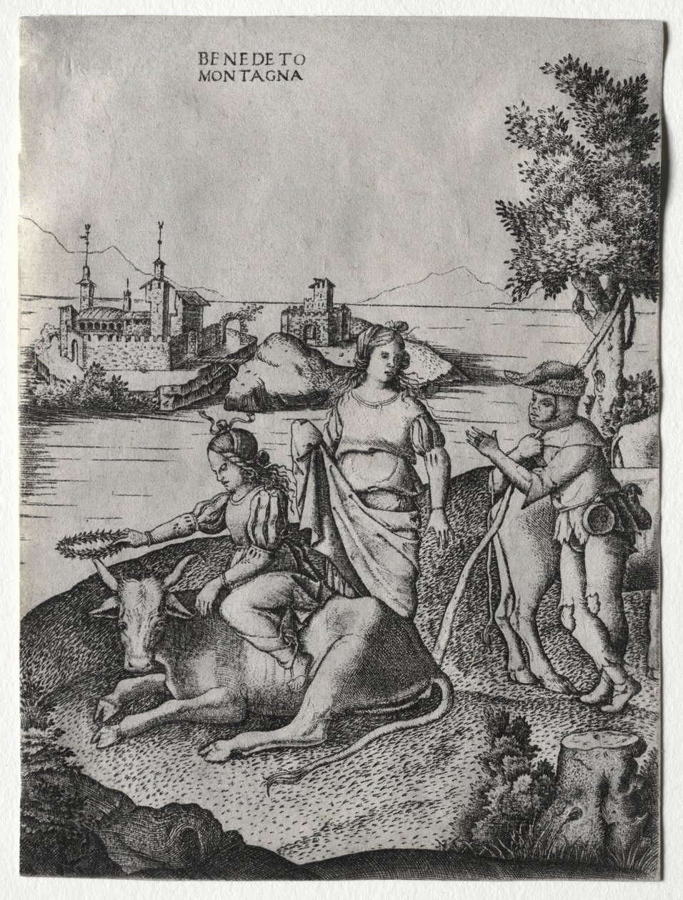 Estupro de Europa, c. 1515-1520. de Benedetto Montagna
