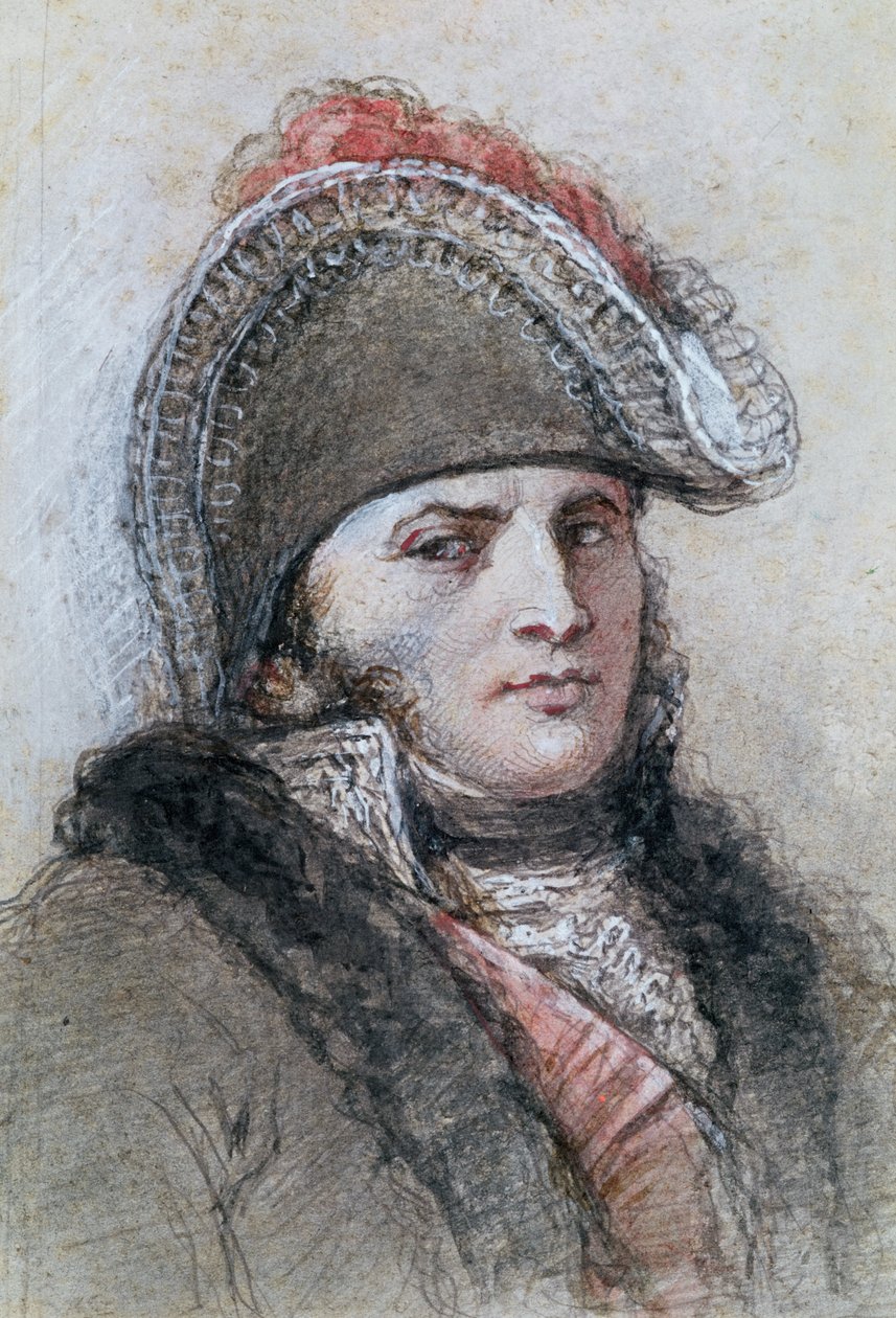 Retrato do marechal Davout, o príncipe d&39;Echmuhl (caneta e tinta no papel) de Benedict Masson