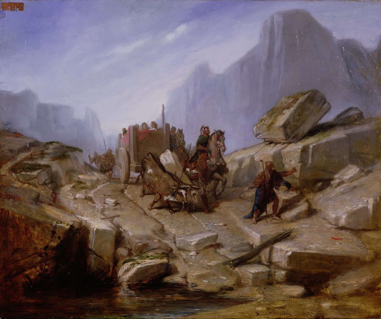 A tomada de Thelesia por Hannibal e seu exército, 1860 de Benedict Masson