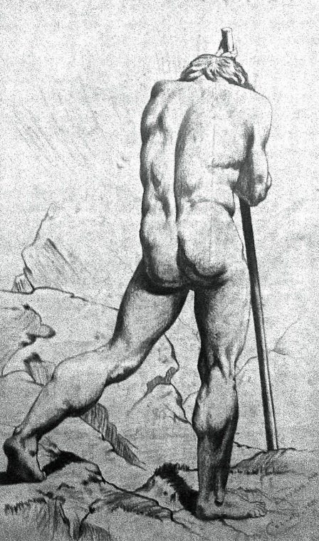 Estudo da Academia - Nu Masculinon de Benedito Calixto