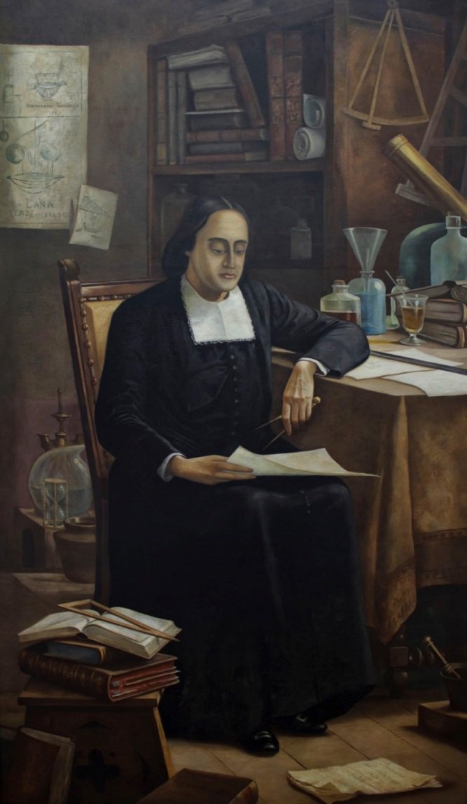 Retrato, de, padre, Bartolomeu, de, Gusmaon de Benedito Calixto