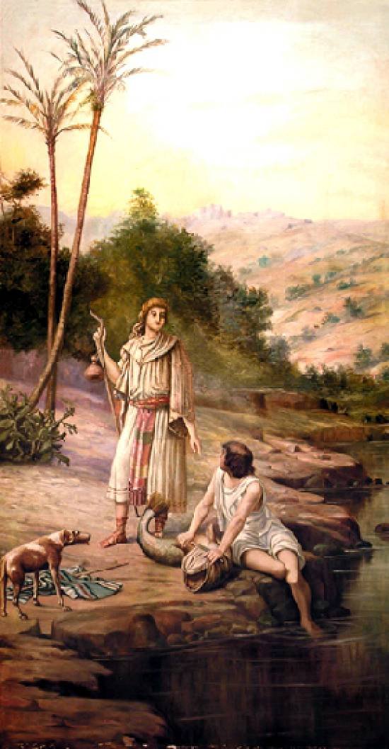 Tobias e a Pesca Portugues: Tobias e o Anjon de Benedito Calixto
