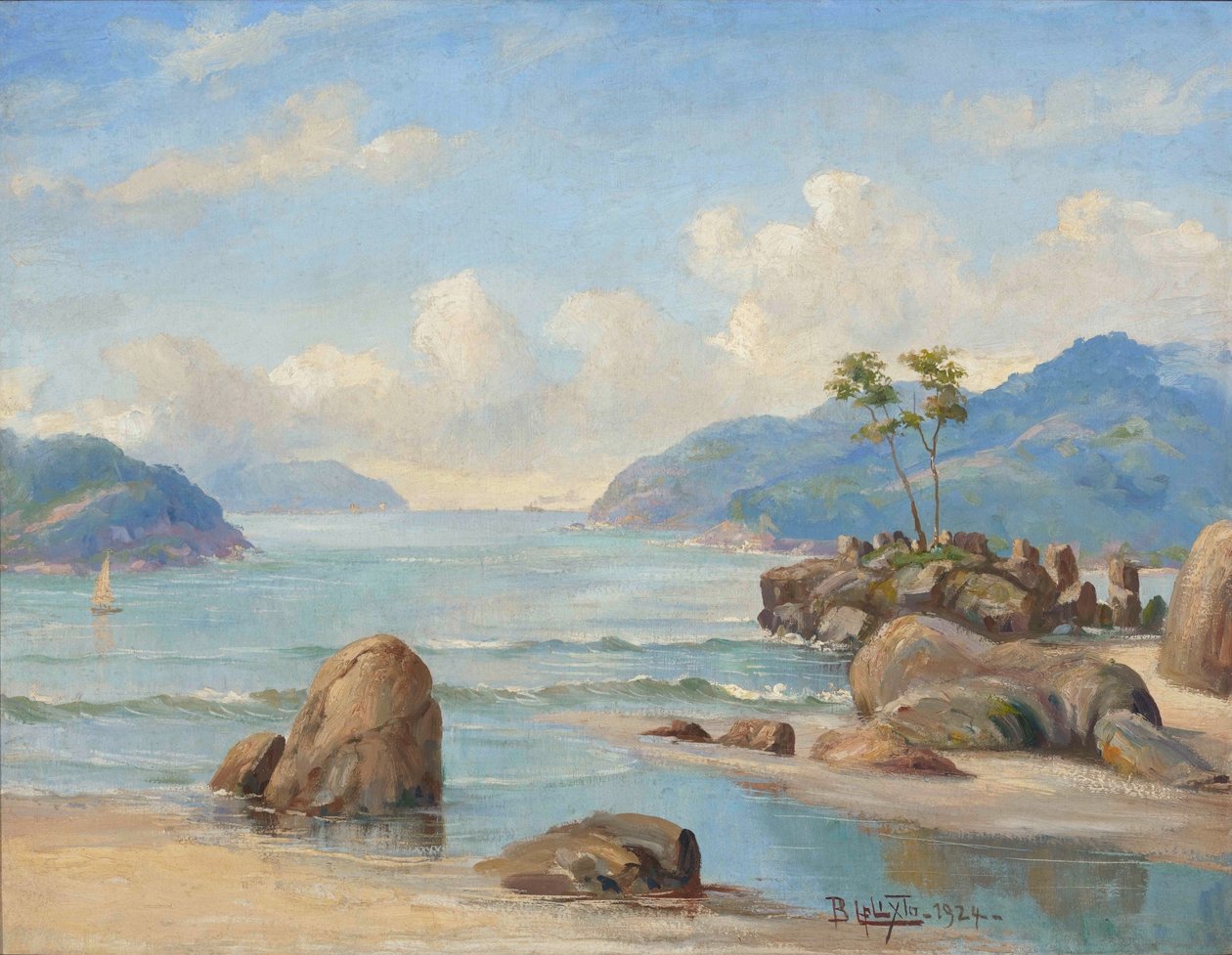 Benedito Calixto - Canto de praia (Baixada santista), SP, 1924 de Benedito Calixto
