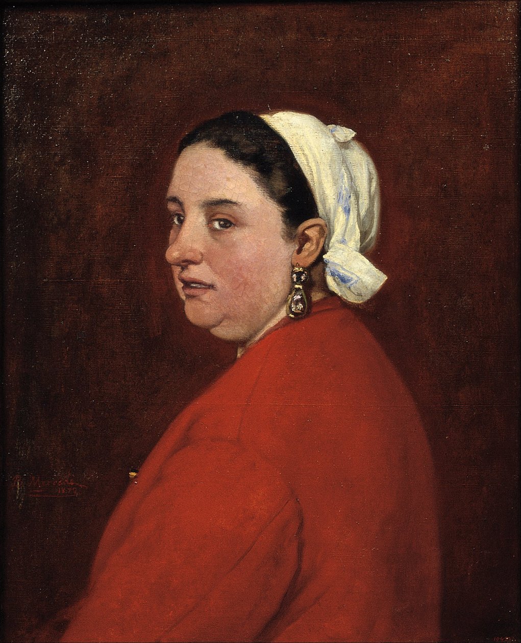 Retrato de Senyora Anita com vestido vermelho de Benet Mercadé
