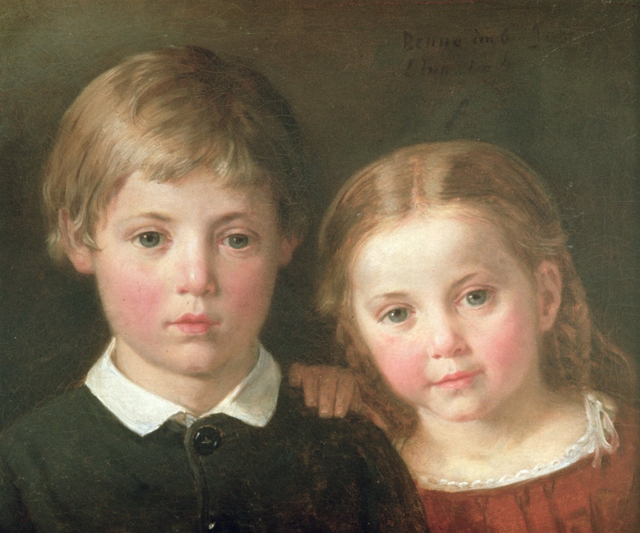 Benno seis anos e Elna, quatro anos, 1864 de Bengt Nordenberg
