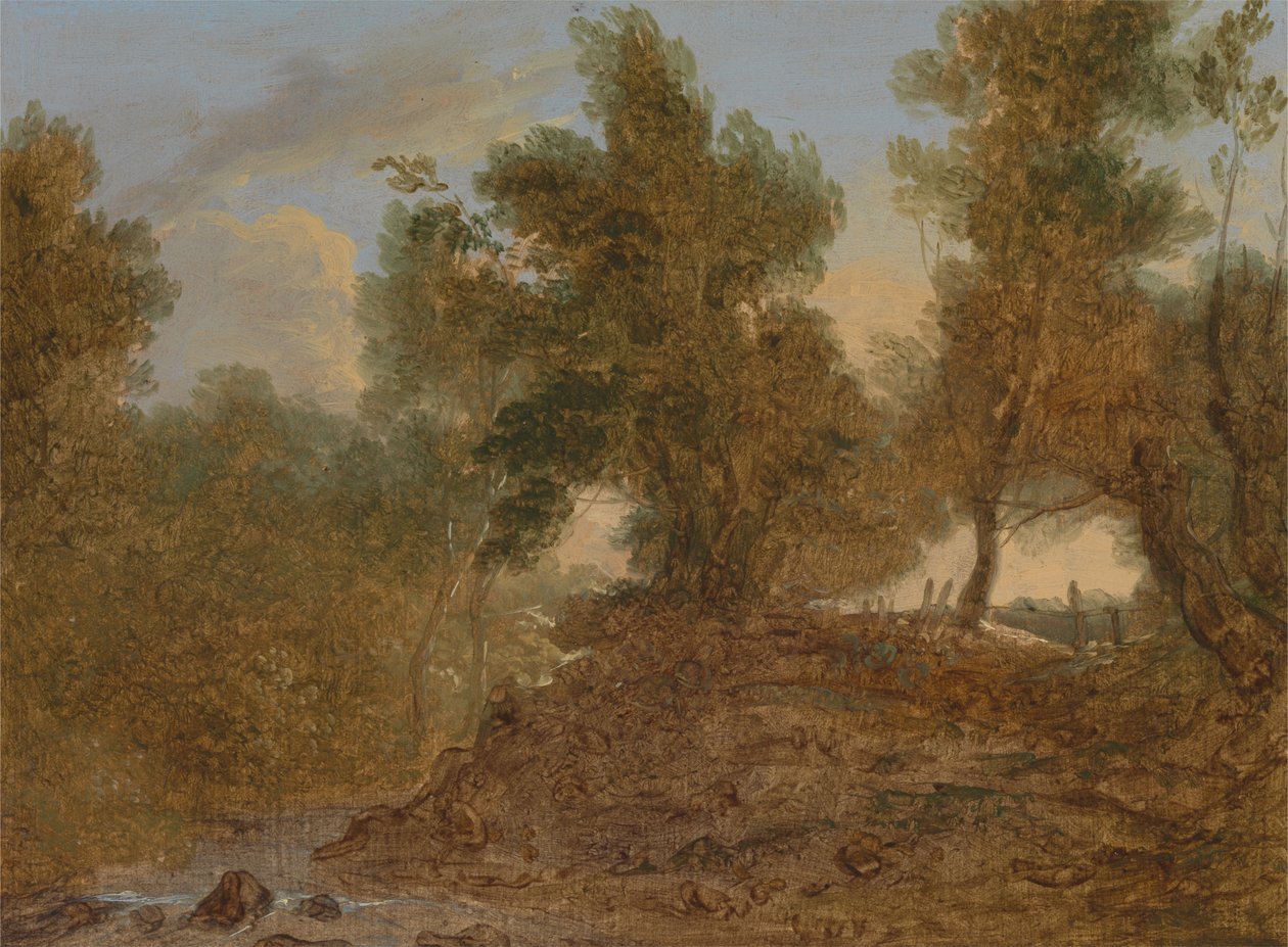Uma paisagem em Wick, Gloucestershire, abaixo das rochas de Benjamin Barker