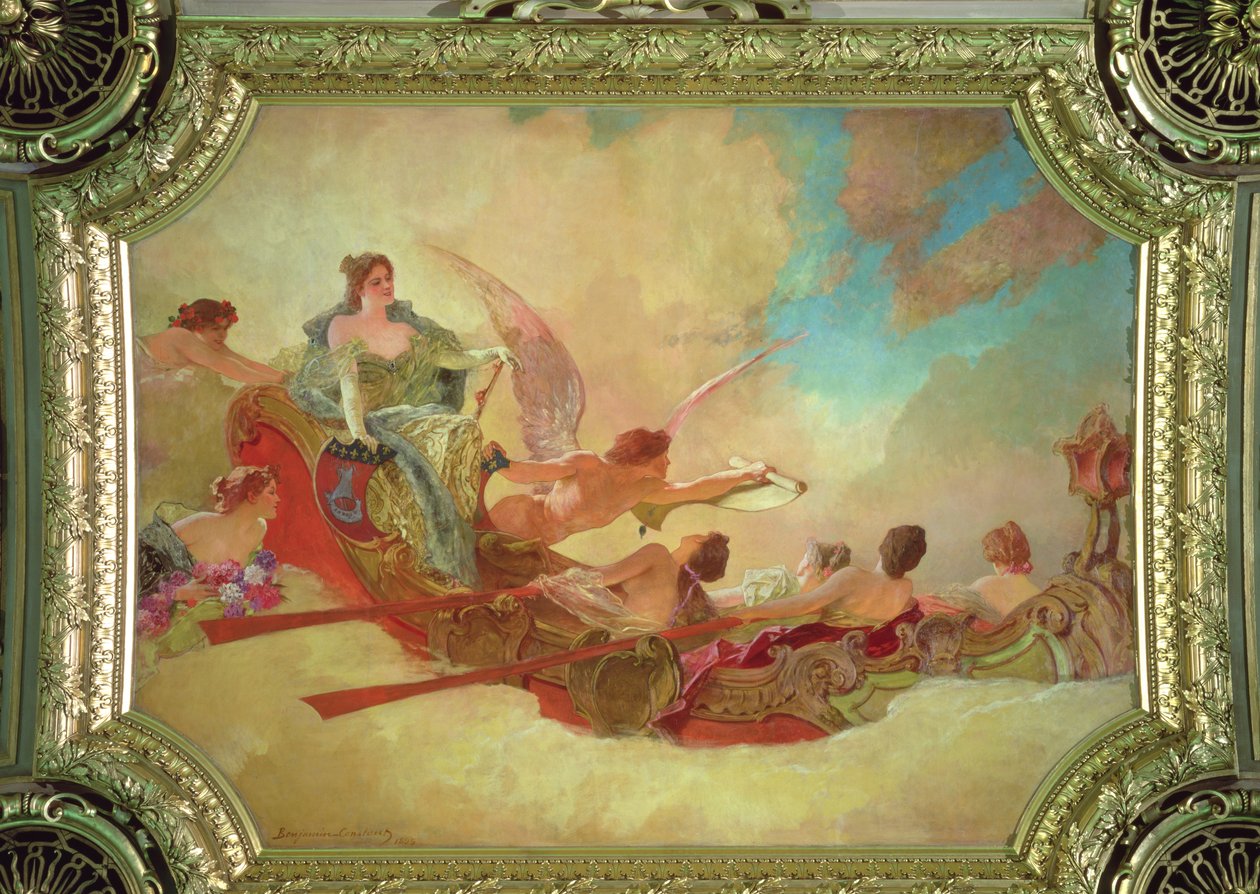 A cidade de Paris convidando o mundo a participar de seus festivais, 1895 (painel) de Jean Joseph Benjamin Constant