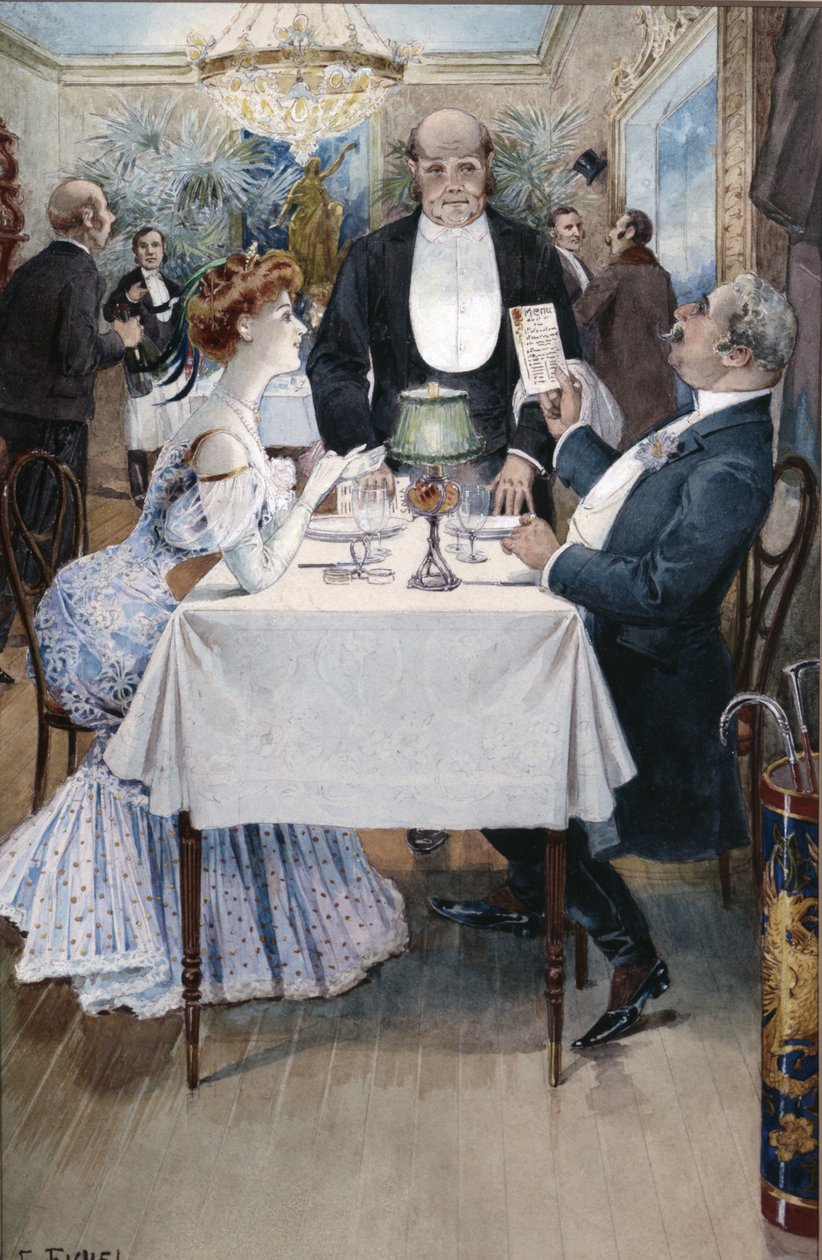 No restaurante de Benjamin Eugene Fichel