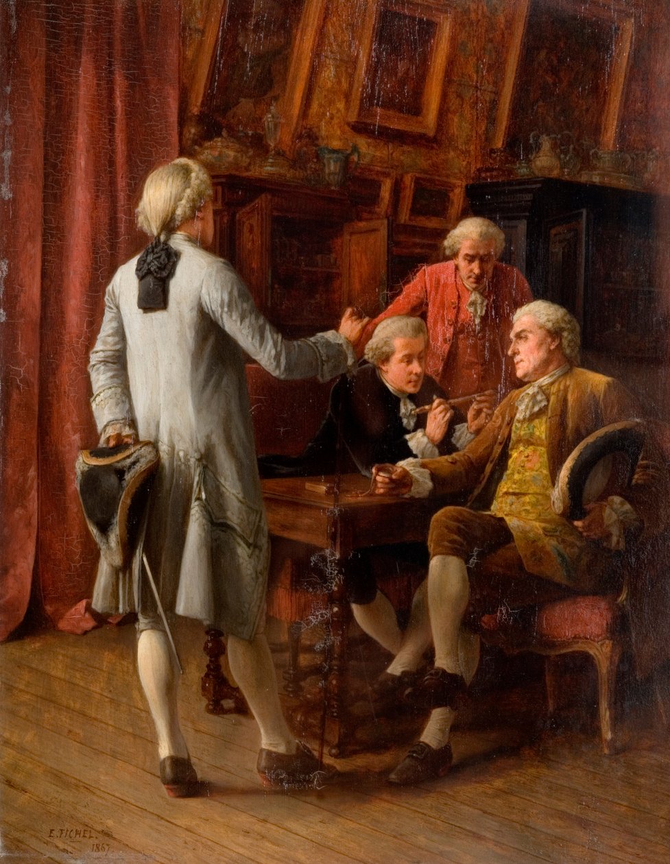 Os conhecedores, 1867 de Benjamin Eugene Fichel