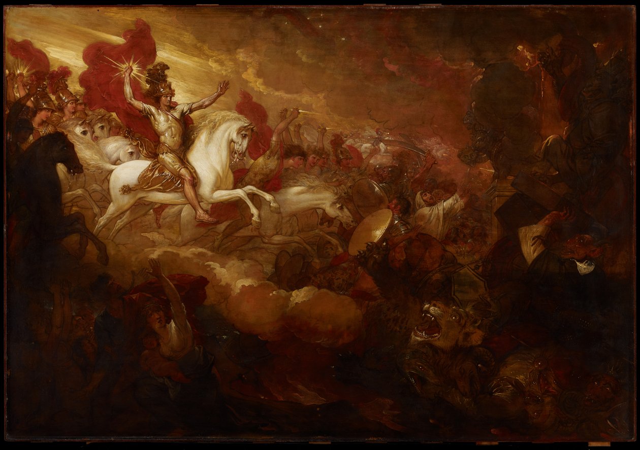 Destruição da Besta e do Falso Profeta, 1804 de Benjamin West