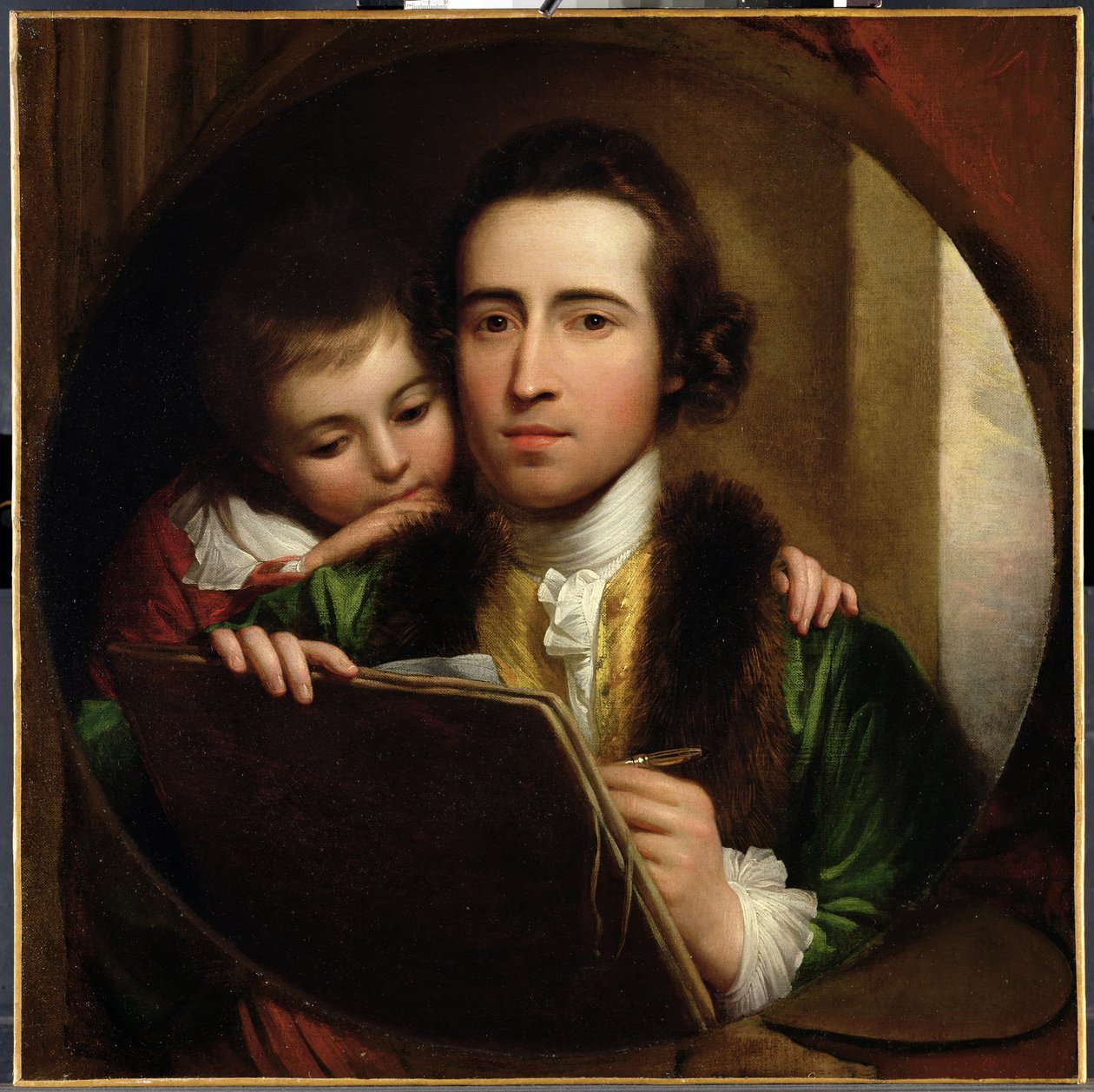 O artista e seu filho Raphael, c.1773 de Benjamin West