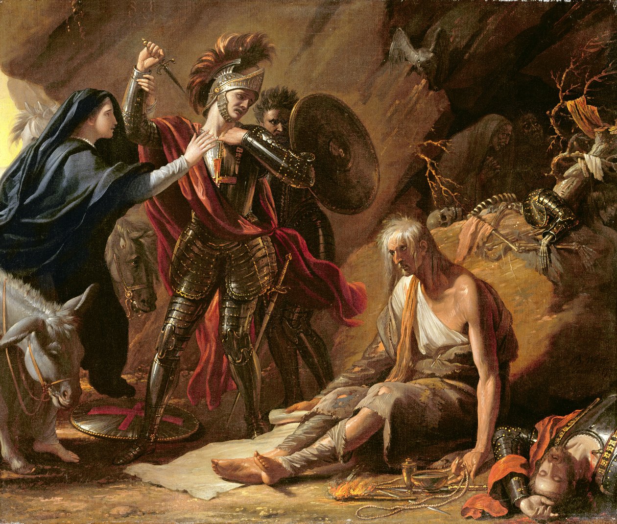 A caverna do desespero, 1772 de Benjamin West