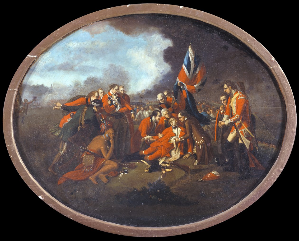 A Morte do General Wolfe (1727-1759) em 13 de setembro de 1759, c.1770 (óleo sobre painel de cobre) de Benjamin West