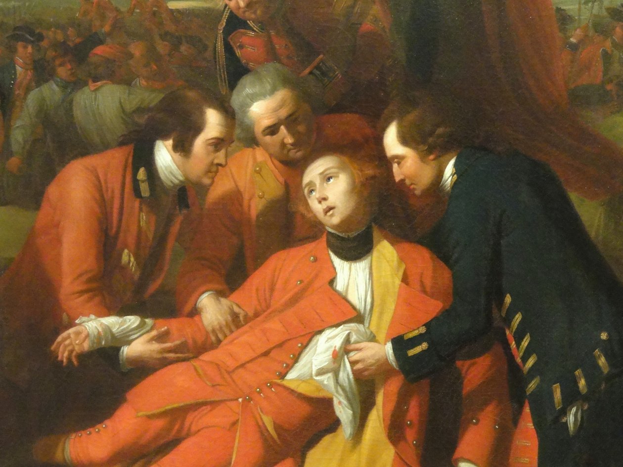 A morte do general Wolfe (detalhe) de Benjamin West