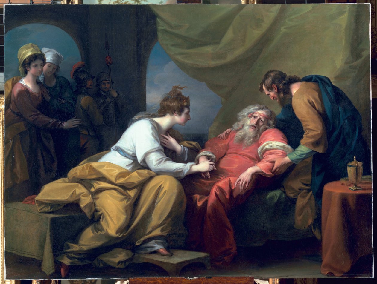 O Encontro de Lear e Cordelia, 1784 de Benjamin West
