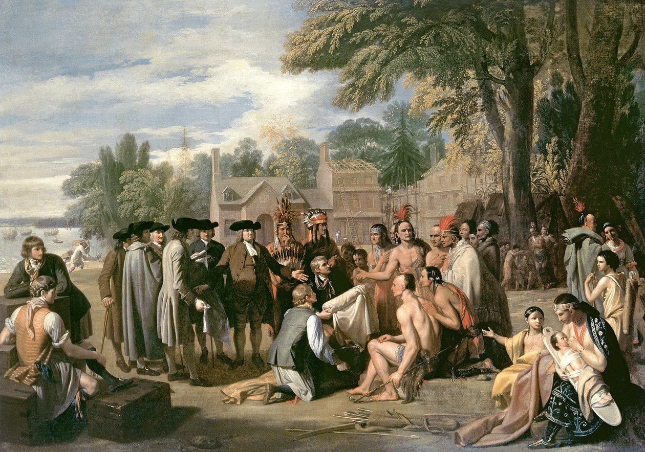 Tratado de William Penn com os índios em novembro de 1683, 1771-72 de Benjamin West