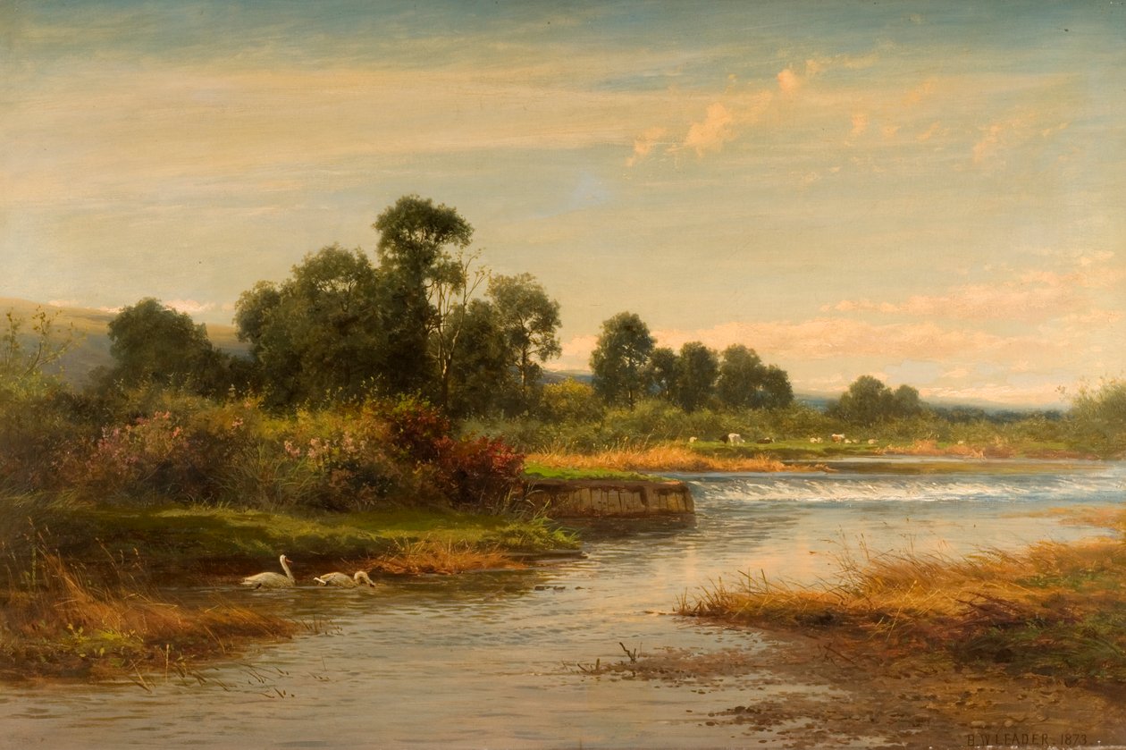 Goring on Thames, 1873 de Benjamin Williams Leader