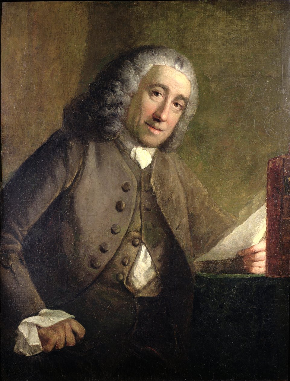 Retrato de Francis Fauquier, (c.1704-68) Vice-Governador da Virgínia nas Colônias Americanas, c.1757 de Benjamin Wilson