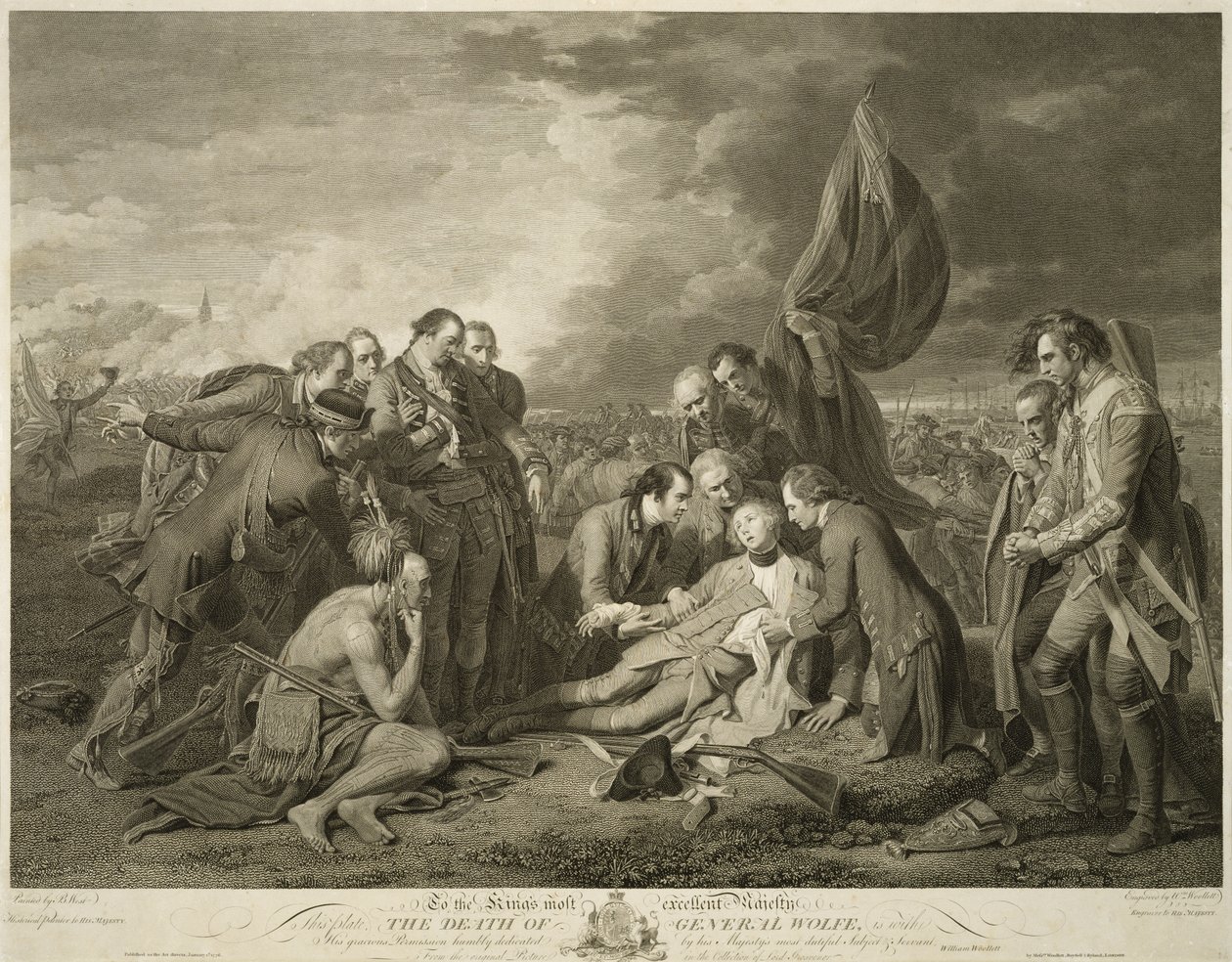 A morte do general Wolfe, 1º de janeiro de Benjamin (after) West