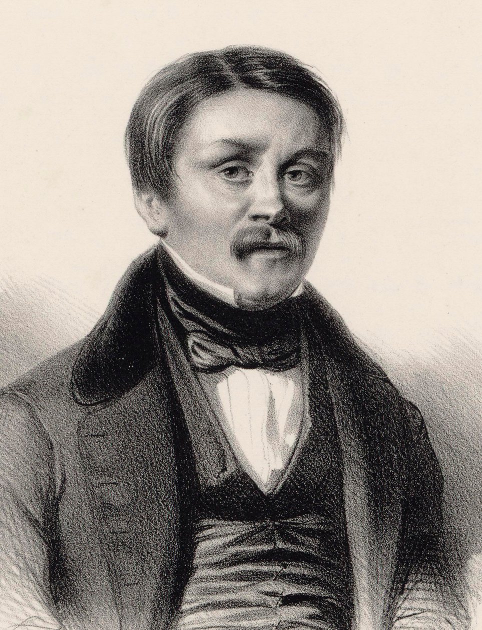 Retrato do organista e compositor Hippolyte Monpou 1804-1841 , 1840. de Benjamin