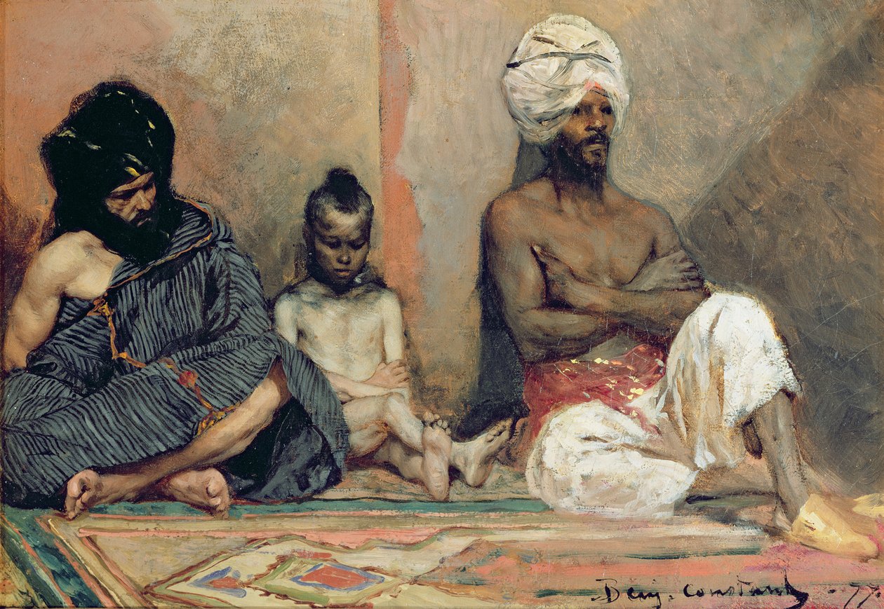 Árabes Sentados, 1877 de Benjamin 1845 1902 Constant